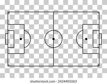 Football field sport icon, soccer game area sign, web template vector illustration .