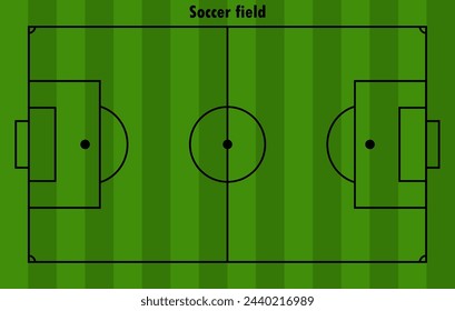 Football field sport icon, soccer game area sign, web template vector illustration .