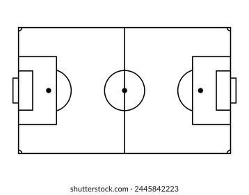 Fußballfeld Sport-Ikone, Fußball-Spielfeld-Schild, Web Vorlage Vektorillustration .