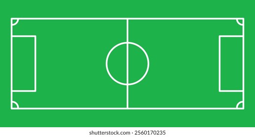 Football field sport icon, soccer game area sign, web template vector illustration .