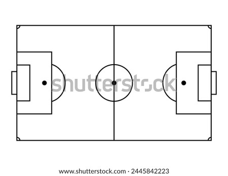 Football field sport icon, soccer game area sign, web template vector illustration .