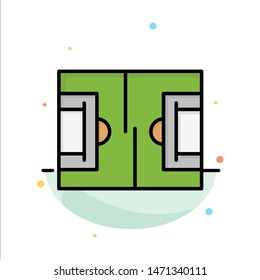 Football, Field, Sports, Soccer Abstract Flat Color Icon Template. Vector Icon Template background