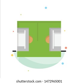 Football, Field, Sports, Soccer Abstract Flat Color Icon Template