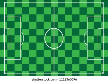 football field with square motif