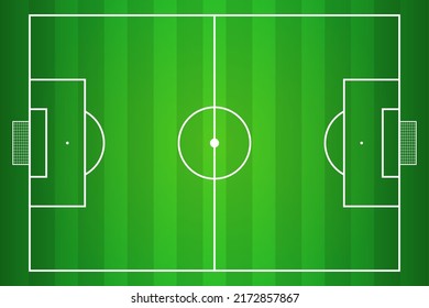 Football field top view. Football background template. Vector flat illustration.