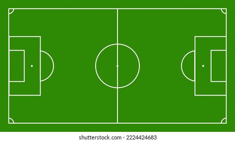 football field top view with green color and white line for graphic design background