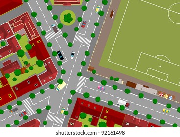 football field in town