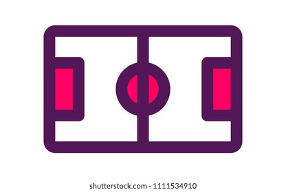 football field two color icon