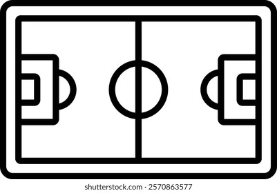 Football Field vector icon. Can be used for printing, mobile and web applications.