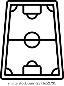 Football Field vector icon. Can be used for printing, mobile and web applications.