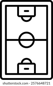 Football Field vector icon. Can be used for printing, mobile and web applications.