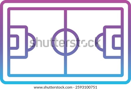 Football Field vector icon. Can be used for printing, mobile and web applications.