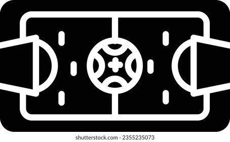 Football Field Vector Icon Glyph Style