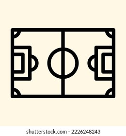 football field vector icon set for apps, website, mobile, infographic, web, presentation, and etc

