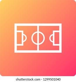 football field vector icon. football field single web icon on trendy gradient