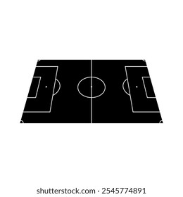 Football field vector icon. Soccer field illustration sign. Football symbol. Soccer logo.