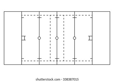Football field. Vector illustration.