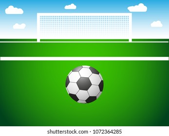 Football field vector illustration background