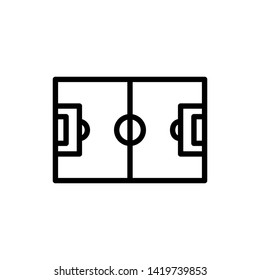 football field vector line icon