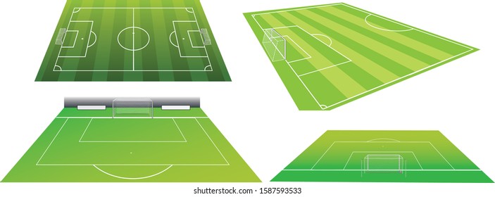 football fields vector good for football formation infographic - vector 