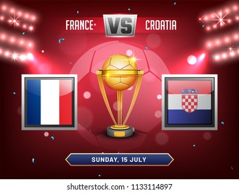Football final match between France and Croatia background.