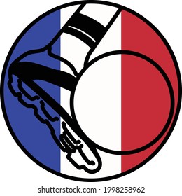 Football And Flag Of France Logo