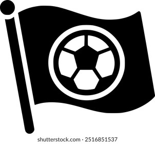 Football flag vector icon. filled flat sign for mobile concept and sign, symbol, vector, art