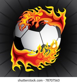 football in flame
