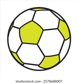 football flat icon design, football illustration with white background 
