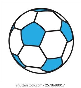 football flat icon design, football illustration with white background 