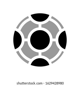 Football flat icon design vector illustration