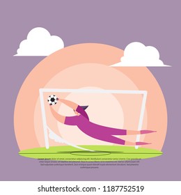Football Flat Illustration