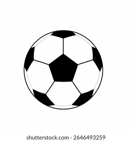 Football flat vector icon simple black style