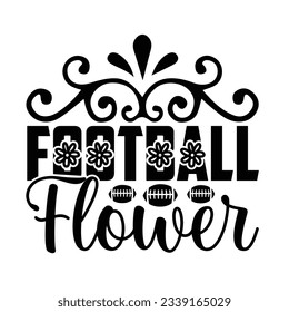 Football Flower, Football SVG T shirt Design Vector file.