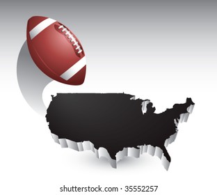 football flying across america
