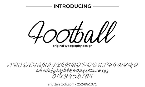 Football Font Stylish brush painted an uppercase vector letters, alphabet, typeface