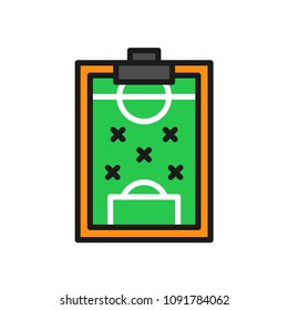 football formation strategy icon. simple illustration outline style sport symbol.
