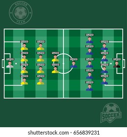 football formation vector illustration