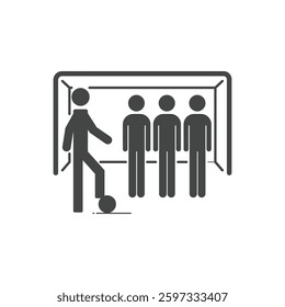 football freekick icon illustration design