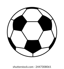 Icono de línea de pelota de fútbol