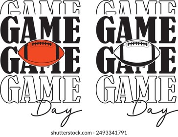 Football Game Day, Football Silhouette, Football Cut Files