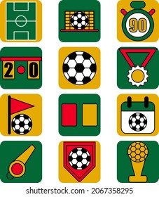 Football game, illustration, vector, on a white background.