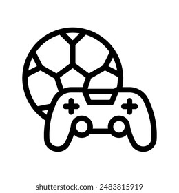 football game line icon illustration vector graphic. Simple element illustration vector graphic, suitable for app, websites, and presentations isolated on white background