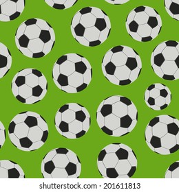 Football Game Seamless Pattern. Vector Background