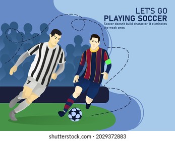 Football game simple vector design