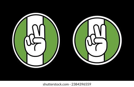 Football game sport championship fan sticker to Nigeria.