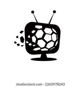 Juego de fútbol deporte TV canal vector diseño