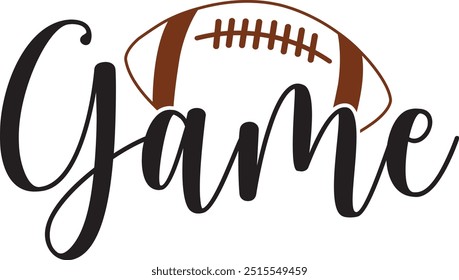 Football game typography design on plain white transparent isolated background for card, shirt, hoodie, sweatshirt, apparel, card, tag, mug, icon, poster or badge, my heart is on that field