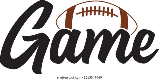 Football game typography design on plain white transparent isolated background for card, shirt, hoodie, sweatshirt, apparel, card, tag, mug, icon, poster or badge, my heart is on that field