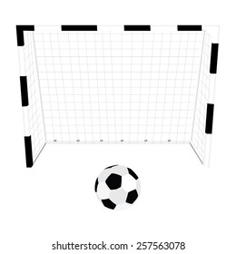 Football gate and ball, soccer gate, football net, soccer ball